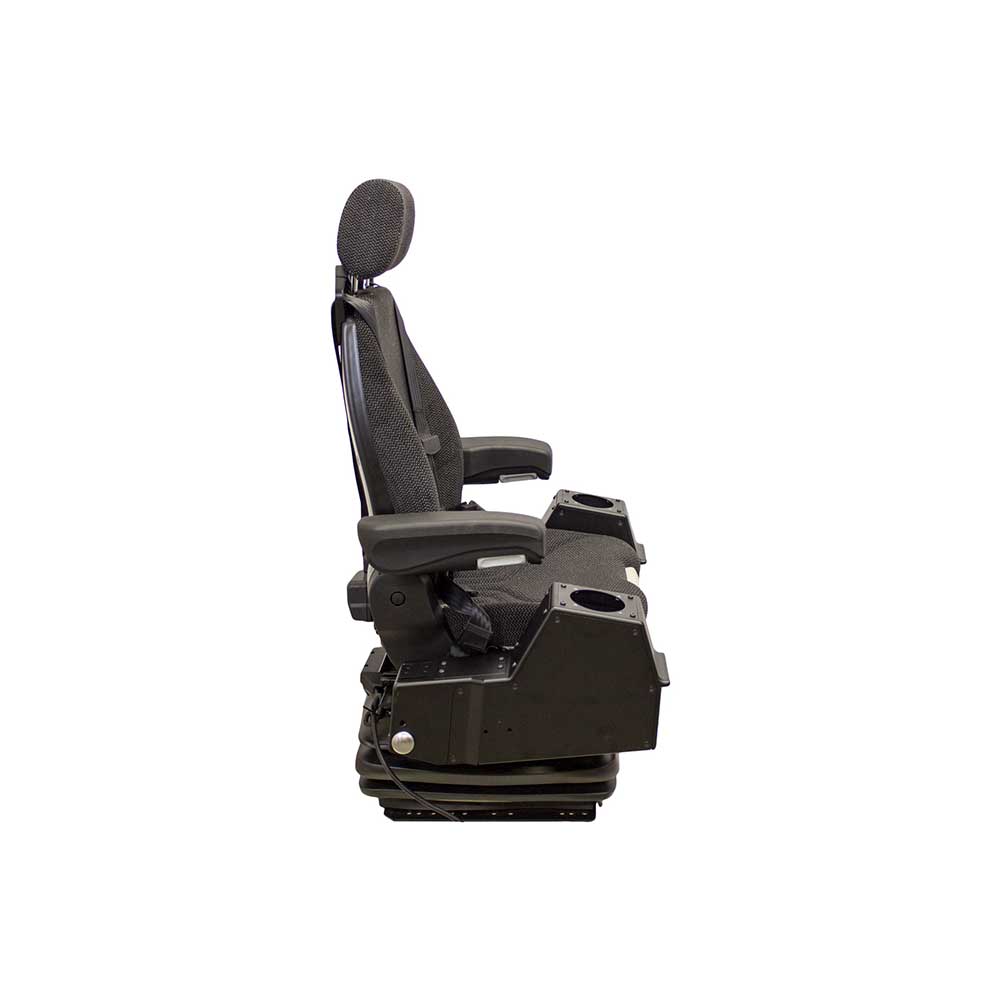 Uni Pro MSG97AL/722 Air Suspension Seat | 24-Volt | With Pods | Black/Gray Fabric
