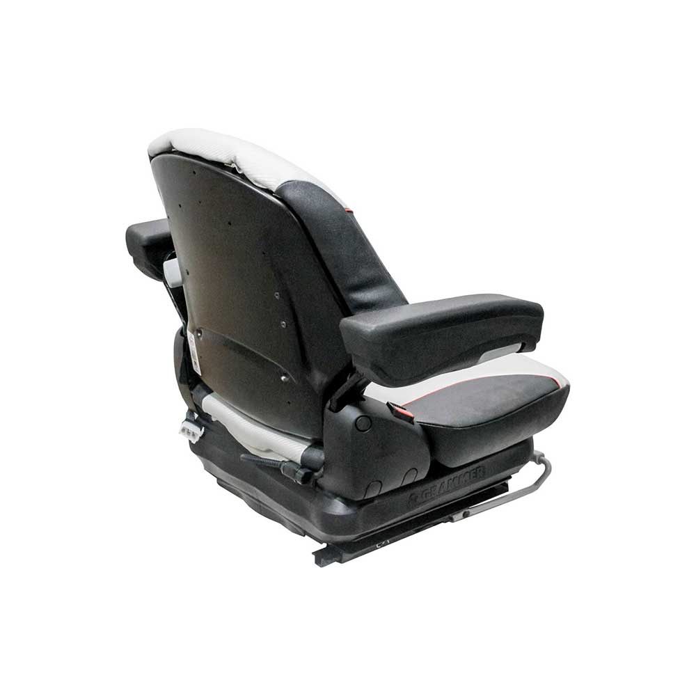 Grammer | MSG65/531 | Seat & Mechanical Suspension | OPS | Black/Silver Vinyl/Red Piping | 8798
