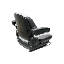 Uni Pro 138 Mechanical Suspension Seat | Black/Silver Vinyl with Red Piping