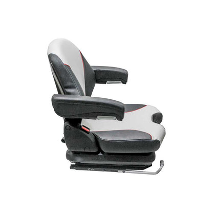 Grammer | MSG65/531 | Seat & Mechanical Suspension | OPS | Black/Silver Vinyl/Red Piping | 8798
