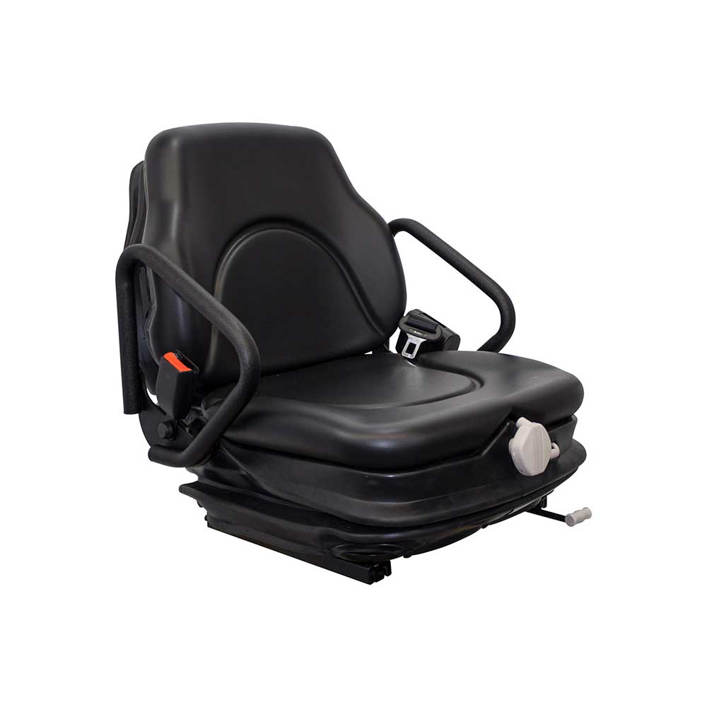 Pilot | MN60 | Forklift Seat & Mechanical Suspension | Hip Restraints | Black Vinyl | 8041