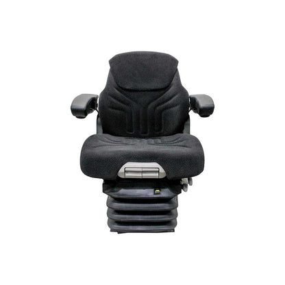 Uni Pro 1060 Air Suspension Seat And Integrated Swivel | 12-Volt | Black/Gray Fabric