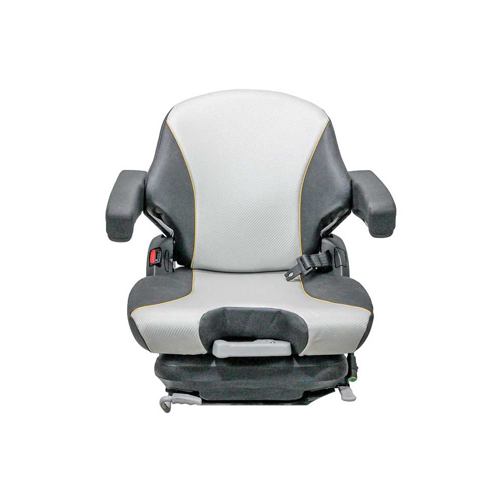 Uni Pro Big Dog Diablo/Hustler Super Z Mower Mechanical Suspension Seat | Black/Silver Vinyl