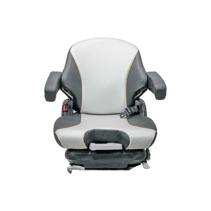 Uni Pro Big Dog Diablo/Hustler Super Z Mower Mechanical Suspension Seat | Black/Silver Vinyl