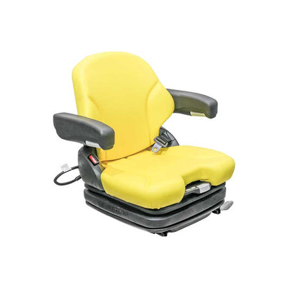 Uni Pro 136 Air Suspension Seat | 12-Volt | With Armrests & Seat Belt | Yellow Vinyl