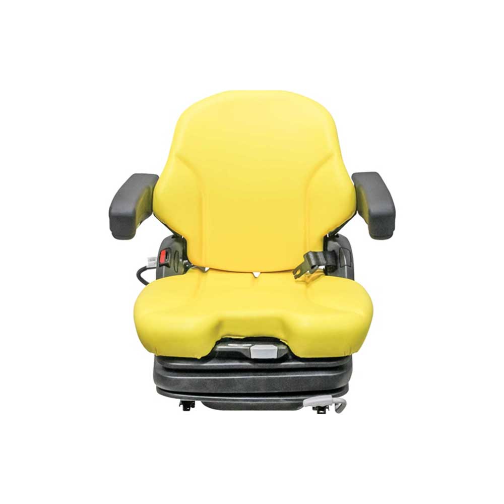 Uni Pro 136 Air Suspension Seat | 12-Volt | With Armrests & Seat Belt | Yellow Vinyl
