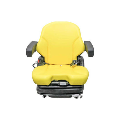 Uni Pro 136 Air Suspension Seat | 12-Volt | With Armrests & Seat Belt | Yellow Vinyl