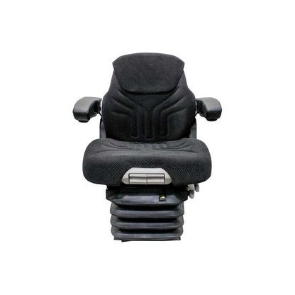 Uni Pro NH-Ford 70 Genesis/80 Series 1060 Air Suspen Seat Kit/Integrated Swivel | Black/Gray Fabric
