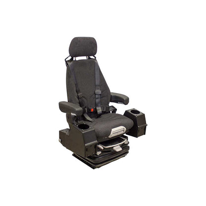Uni Pro MSG97AL/722 Air Suspension Seat | 24-Volt | With Pods | Black/Gray Fabric