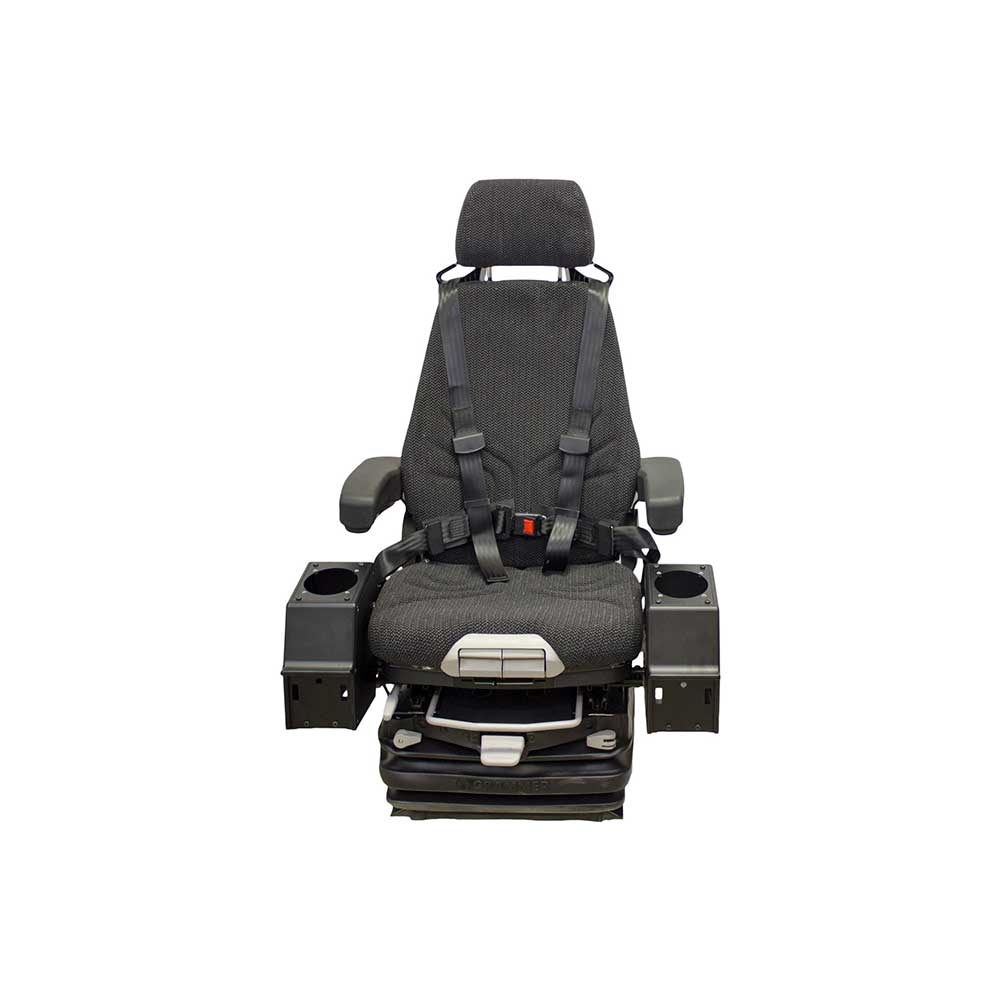 Uni Pro MSG97AL/722 Air Suspension Seat | 24-Volt | With Pods | Black/Gray Fabric