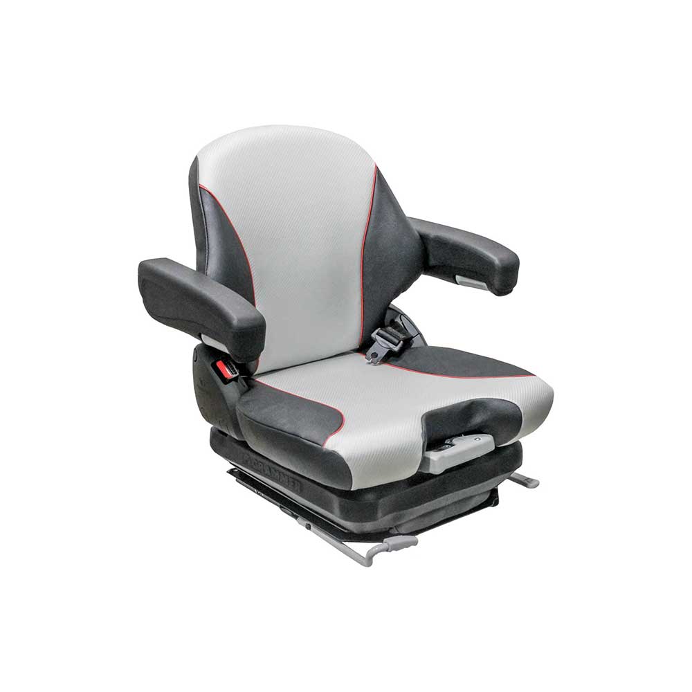 Grammer | MSG65/531 | Seat & Mechanical Suspension | OPS | Black/Silver Vinyl/Red Piping | 8798