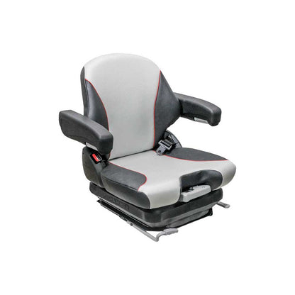 Grammer | MSG65/531 | Seat & Mechanical Suspension | OPS | Black/Silver Vinyl/Red Piping | 8798