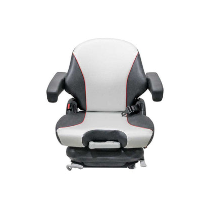 Grammer | MSG65/531 | Seat & Mechanical Suspension | OPS | Black/Silver Vinyl/Red Piping | 8798