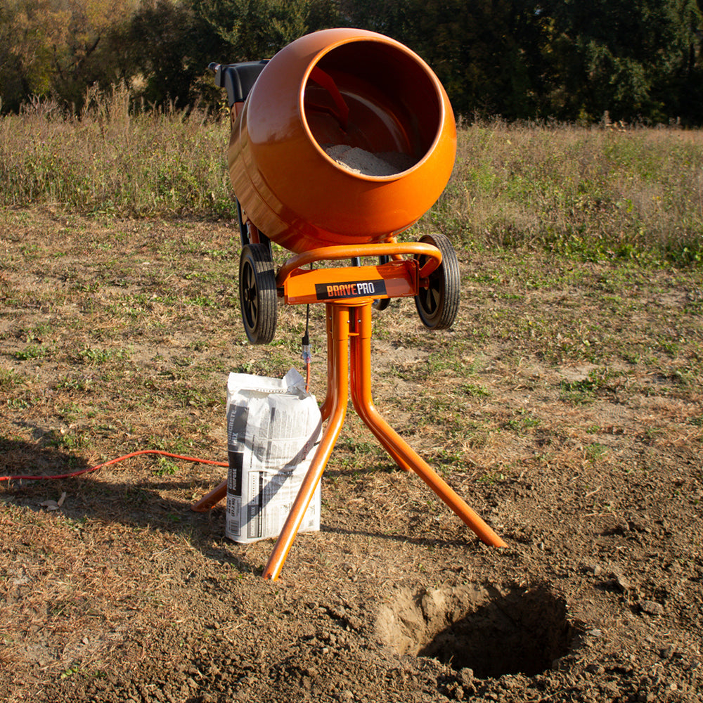 BravePro MIXZR Direct Drive Cement Mixer | 5 Cu. Ft.
