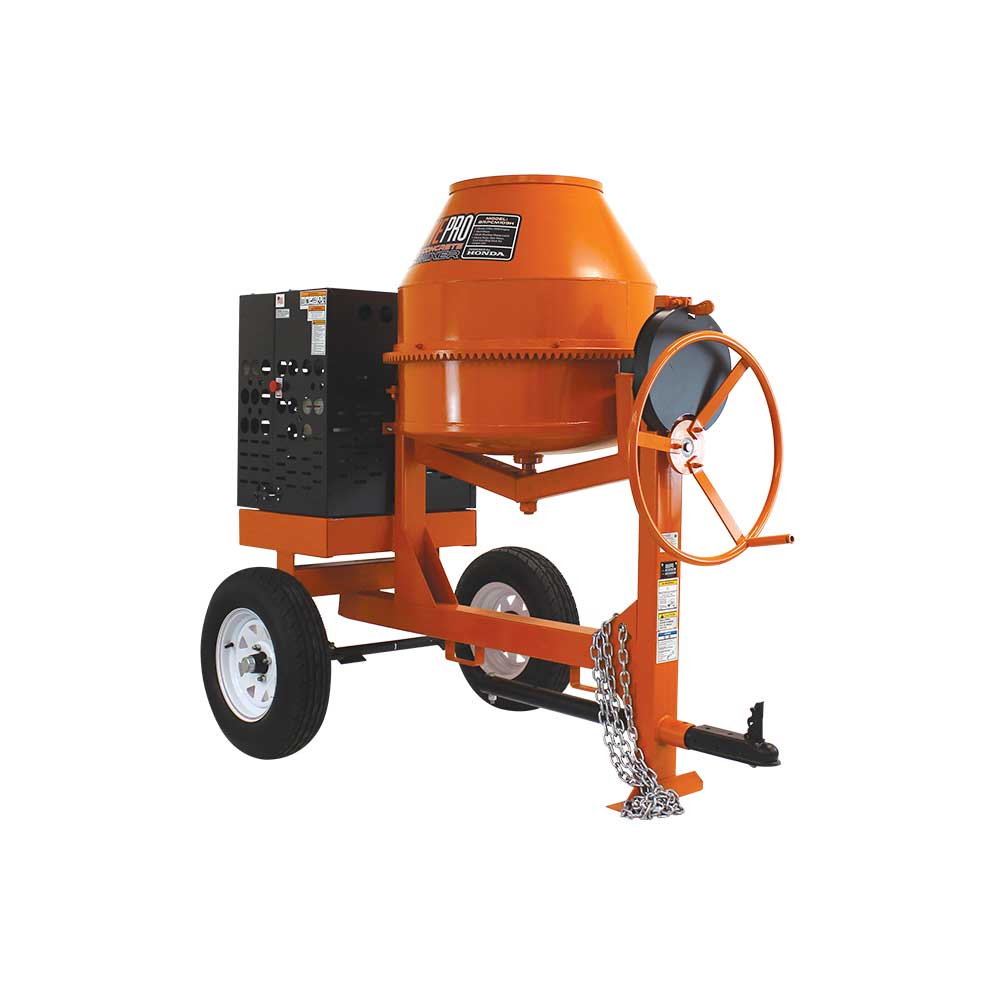 BravePro Concrete Mixer | 7 Cu. Ft. Steel Drum | Honda GX270