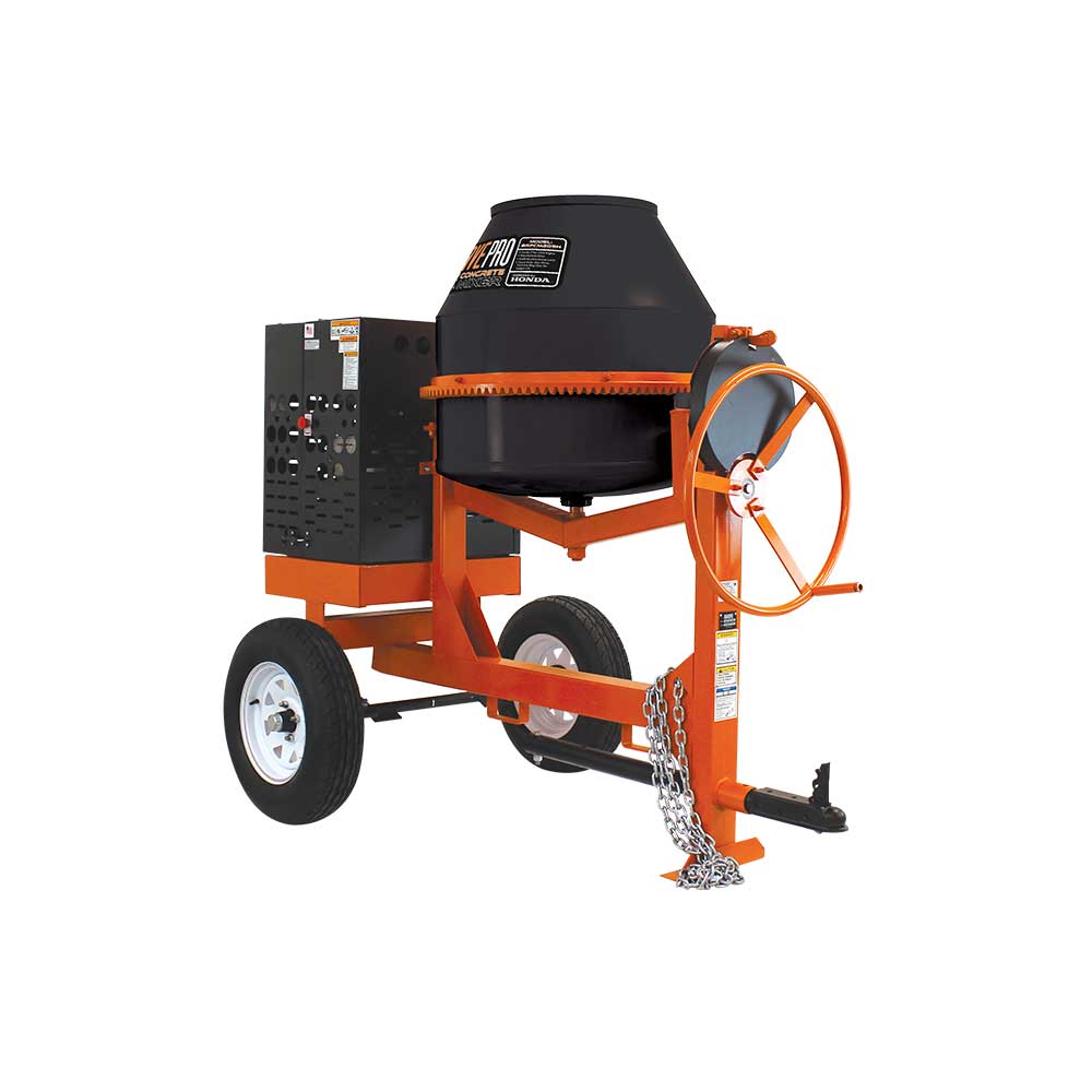 BravePro Concrete Mixer | 9 Cu. Ft. Poly Drum | Honda GX270