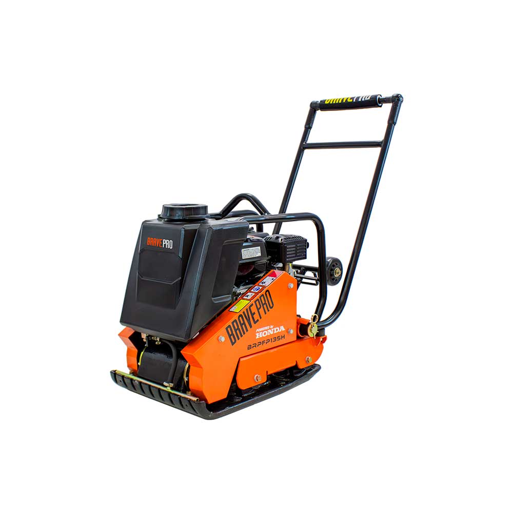 BravePro Forward Plate Compactor | 16 In. | Rubber Mat, Tank, and Wheel Kit | Honda GX160