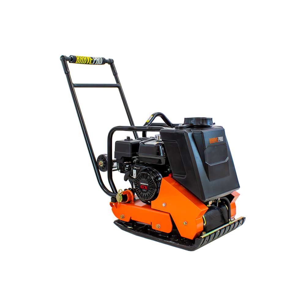 BravePro Forward Plate Compactor | 16 In. | Rubber Mat, Tank, and Wheel Kit | Honda GX160