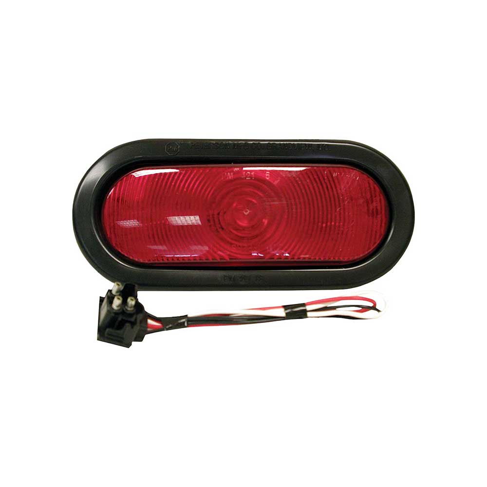 K&M Mfg Oval Stop-Turn-Tail Red Light | Pack of 6