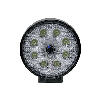 K&M Mfg LED Flood Work Light | 5.39-In. | Round | Built-In Backup Camera