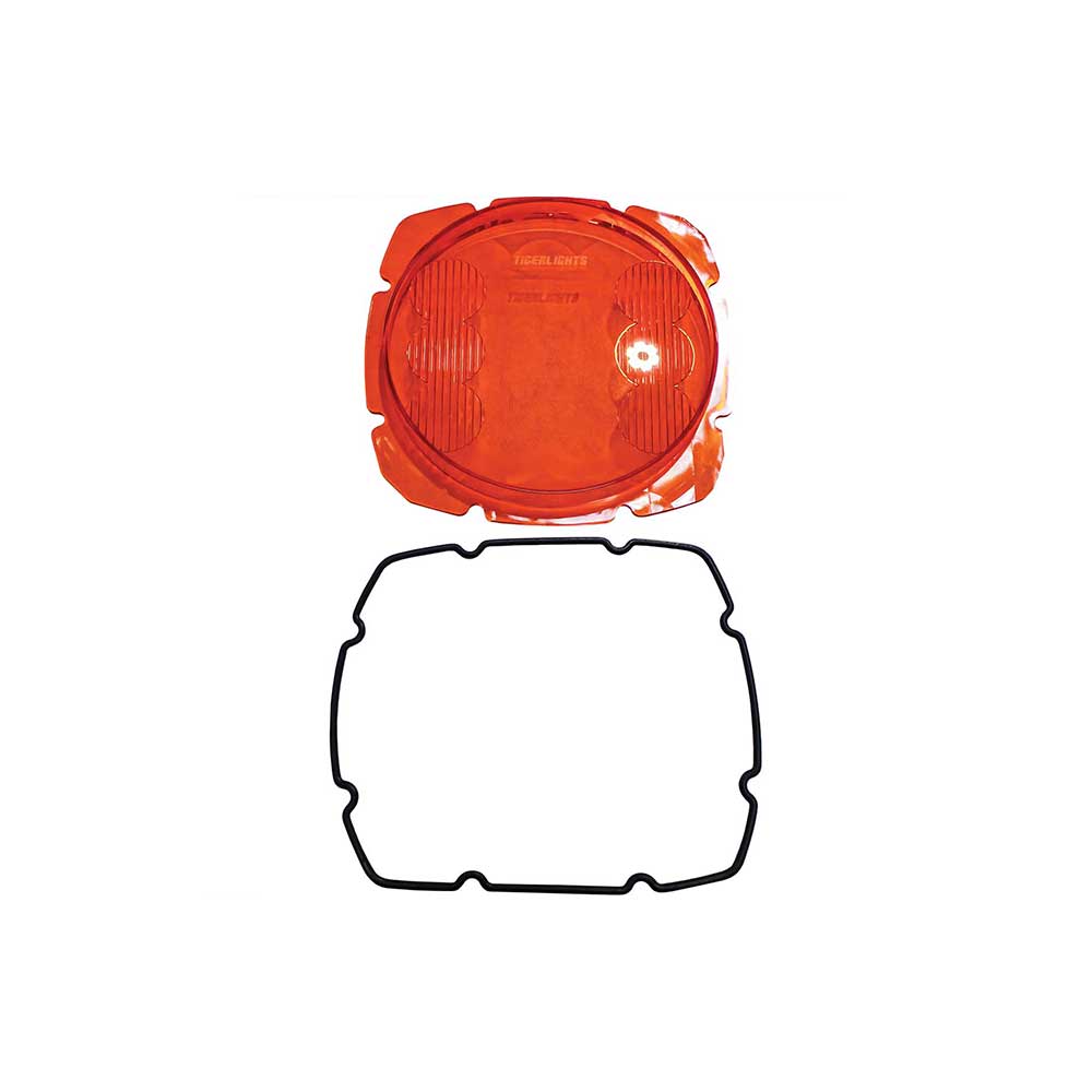 Tiger Lights Mojave Series Amber Lens + O-Ring for ATV/UTV Racing Light | 8-In. | TLM8-ALC
