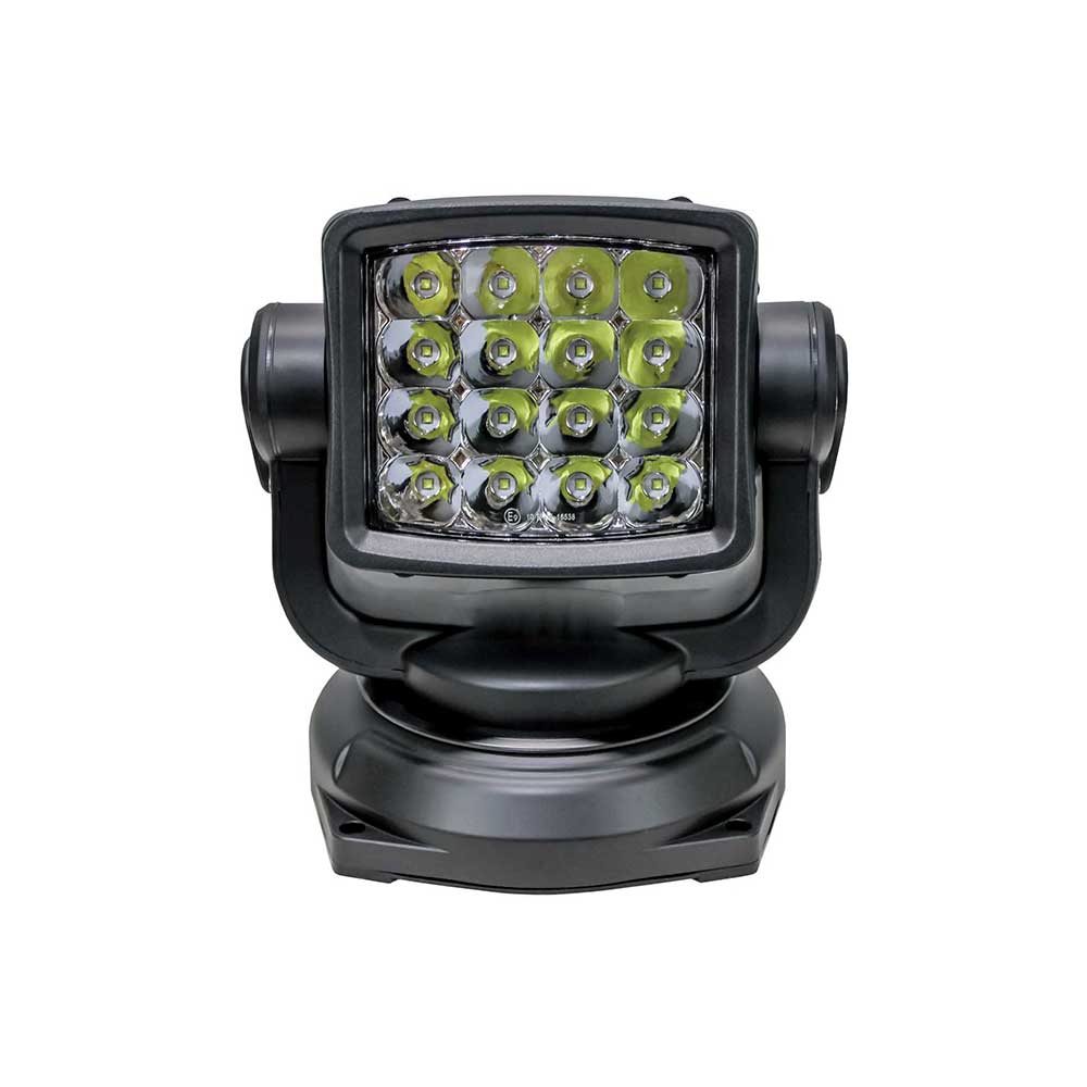 K&M Mfg LED 360-Degree Ultra Bright Rotating Spot Light | Remote Control | Permanent Mount