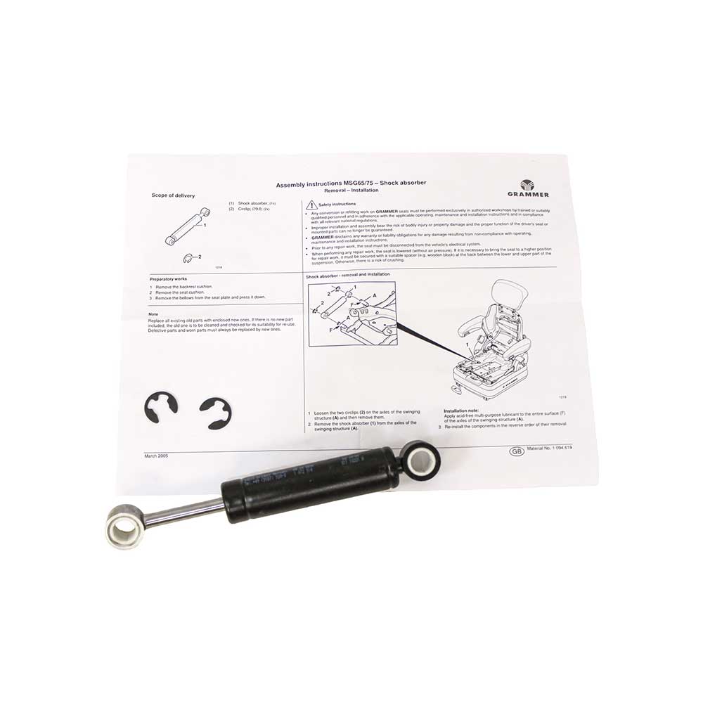 Uni Pro Shock Absorber Kit | Fits Air 136 Seat or Grammer MSG75