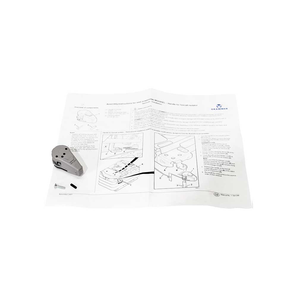 Uni Pro Fore/Aft Isolator Handle Kit | Fits Grammer Seats with MSG95 Air Suspension
