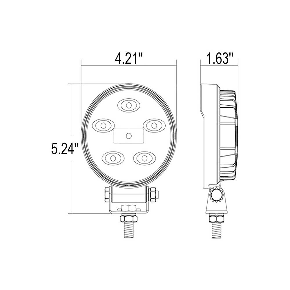 Buyers | LED 4 In. Round Flood Light | Clear