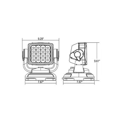 Buyers | LED 360° Ultra Bright Spot Light with Remote Control | Permanent Mount