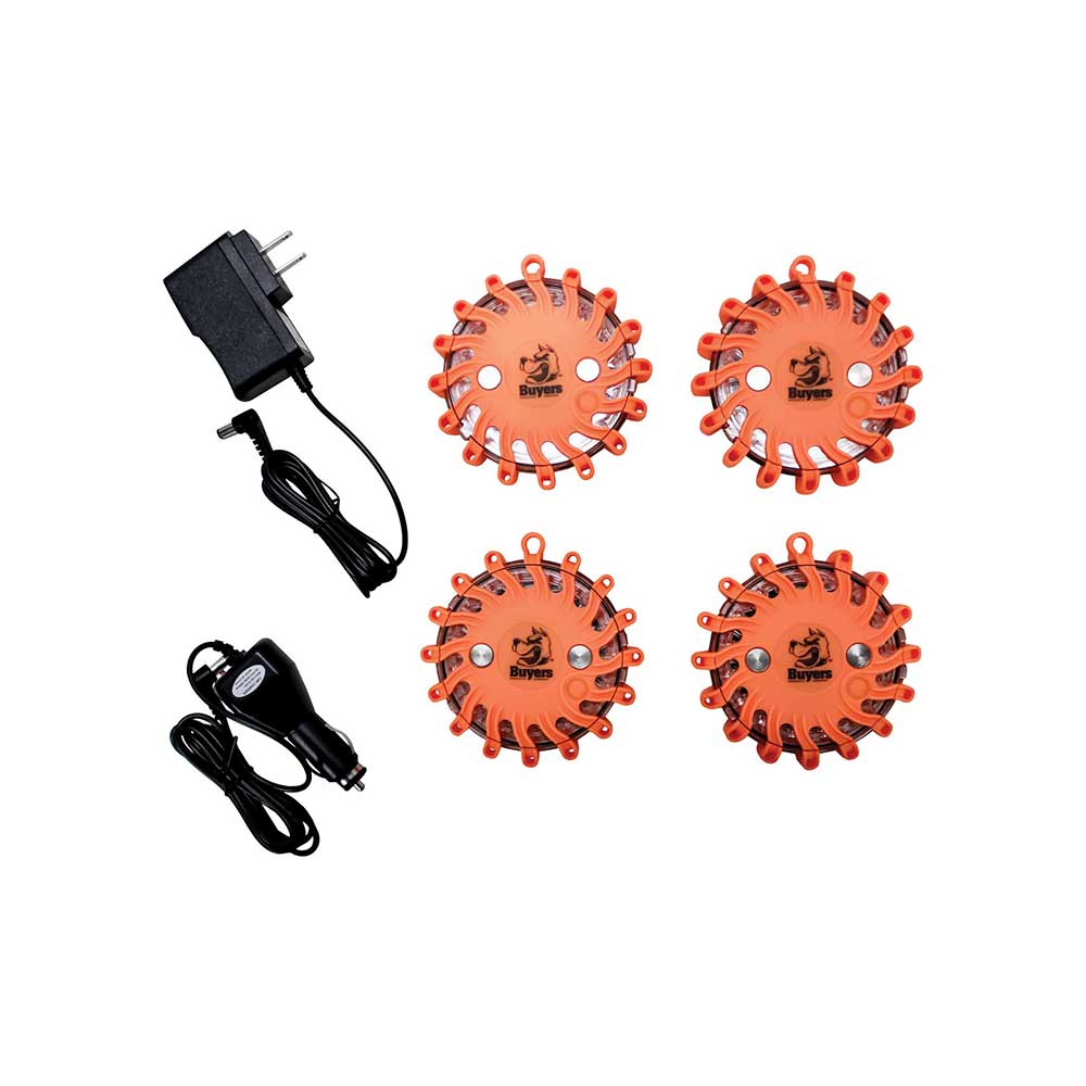 Buyers | LED Rechargeable Road Strobe/Flare Kit | 4-Pack