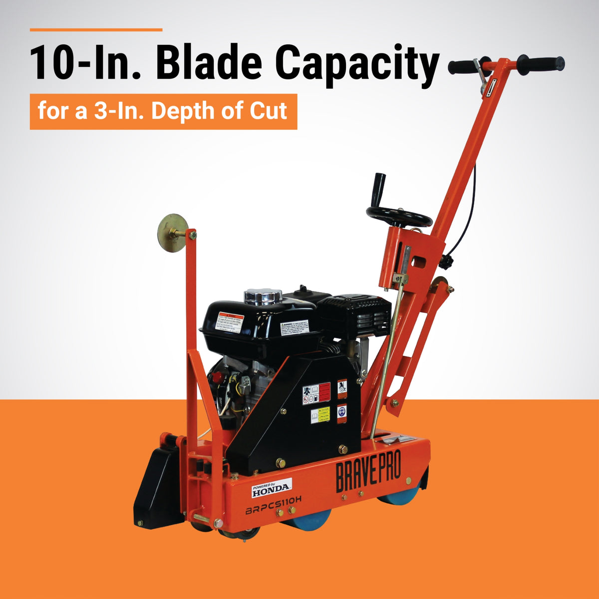 BravePro Green Concrete Saw | 10 In. | Honda GX200
