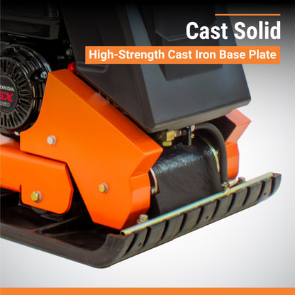BravePro Forward Plate Compactor | 20 In. | Rubber Mat, Tank, and Wheel Kit | Honda GX160