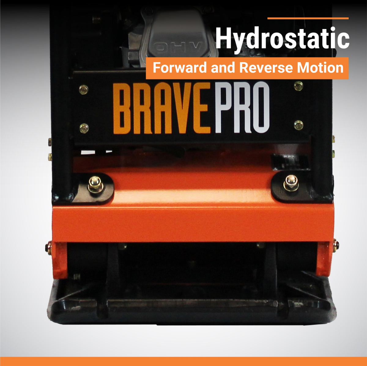 BravePro Reversible Plate Compactor | 15 In. | Wheel Kit | Honda GX160