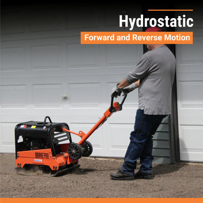 BravePro Reversible Plate Compactor | 20 In. | Wheel Kit | Honda GX200
