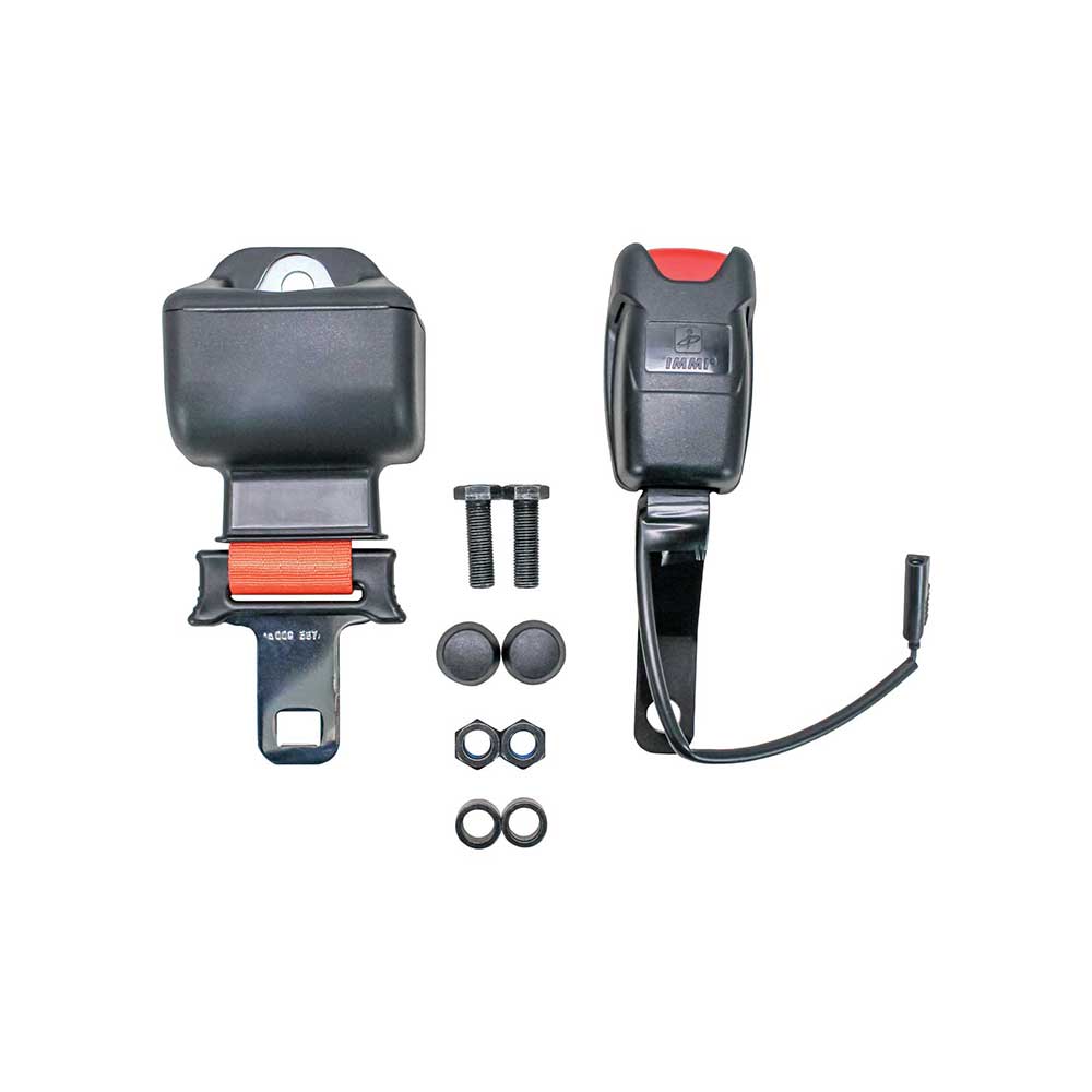 Uni Pro Retractable Seat Belt Kit | With Switch | Fits Grammer 7X1/7X2 Seat | Orange Nylon