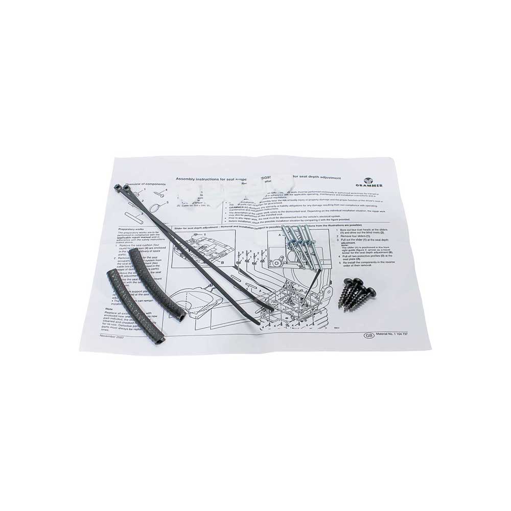 Uni Pro Seat Depth Guide Kit | Fits Grammer 72X/73X/74X Seats