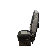 Uni Pro Seat + Backrest Cover Kit for High-Back Truck Seats | Two-Tone Black/Gray Fabric
