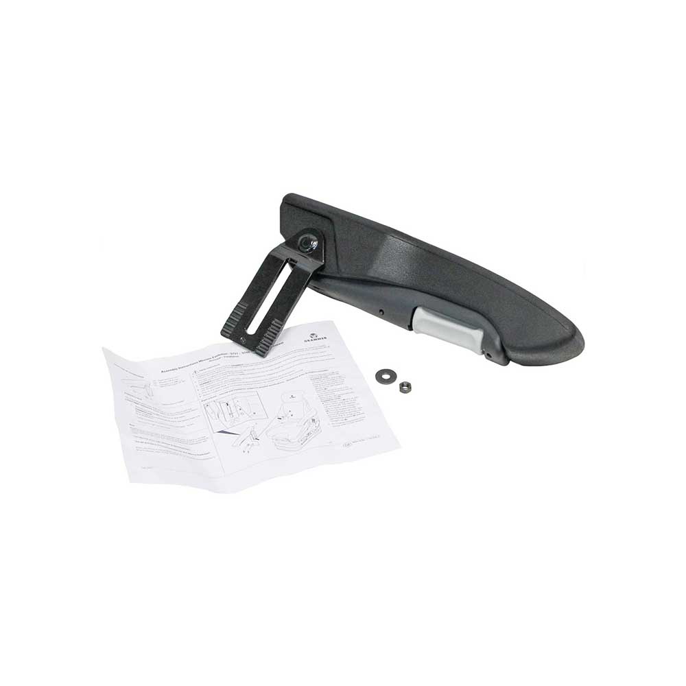 Uni Pro Fold-Up Adjustable Armrest | Fits 722/1055/1060/1250 | Black Dura-Tex | Left-Hand