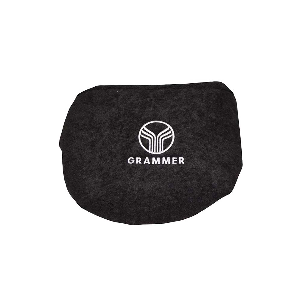 Uni Pro Backrest Extension Cover Kit for Grammer Seats | Two-Tone Gray Alcanta Fabric