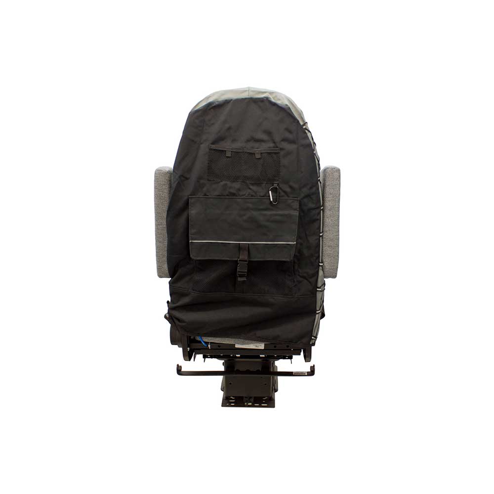 Uni Pro Seat + Backrest Cover Kit for High-Back Truck Seats | Two-Tone Black/Gray Fabric