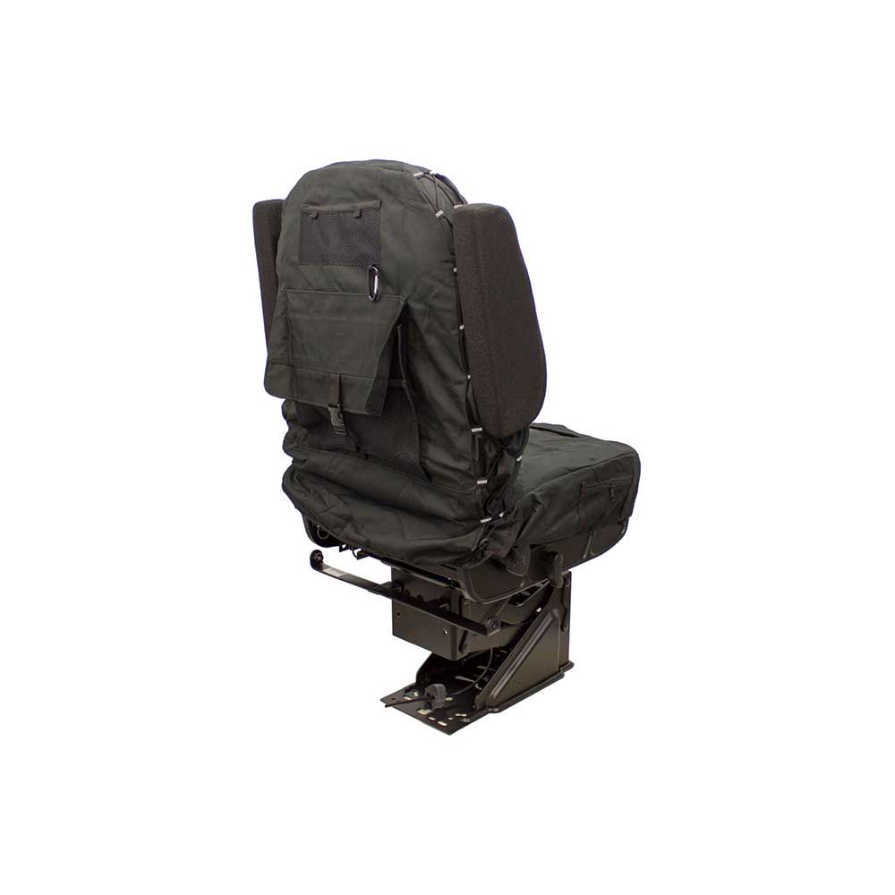 Uni Pro Seat + Backrest Cover Kit for Mid-Back Truck Seats | Two-Tone Black/Black Fabric