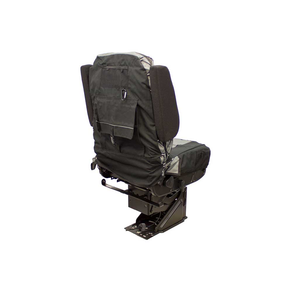 Uni Pro Seat + Backrest Cover Kit for Mid-Back Truck Seats | Two-Tone Black/Gray Fabric
