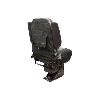 Uni Pro Seat + Backrest Cover Kit for Mid-Back Truck Seats | Two-Tone Black/Gray Fabric