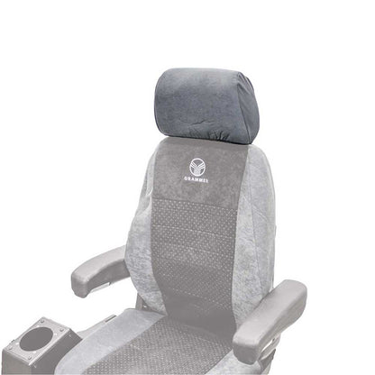 Uni Pro Headrest Cover Kit for Grammer Seats | Two-Tone Gray Alcanta Fabric