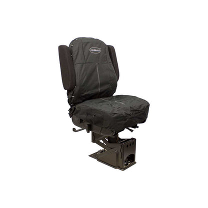 Uni Pro Seat + Backrest Cover Kit for Mid-Back Truck Seats | Two-Tone Black/Black Fabric