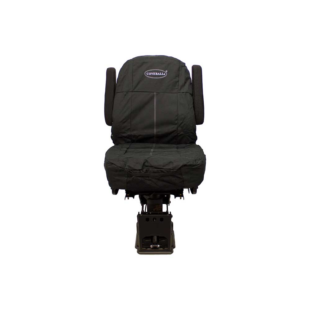 Uni Pro Seat + Backrest Cover Kit for Mid-Back Truck Seats | Two-Tone Black/Black Fabric