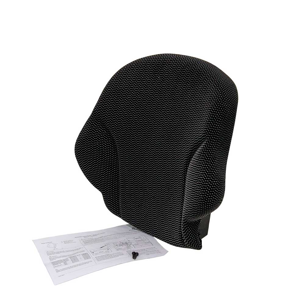 Uni Pro Backrest Cushion | Fits 136 or Grammer 5X1 Seat | Black Fabric