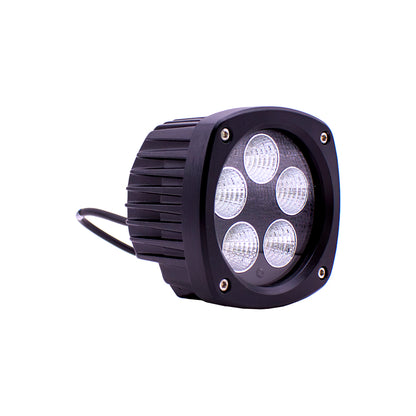 Tiger Lights Case-Cat-Gehl-Deere-Komatsu-Mustang Semi-Round LED Flood Work Light | 4.5-In.