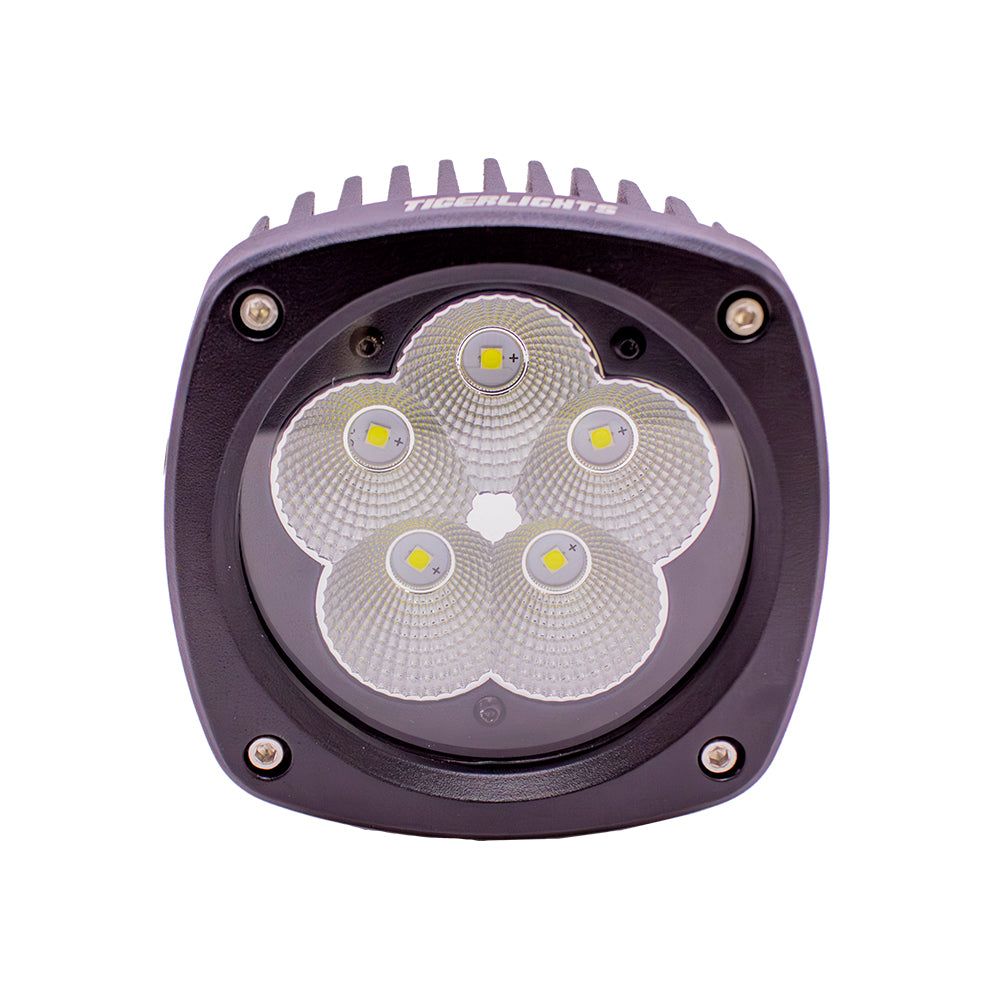 Tiger Lights Case-Cat-Gehl-Deere-Komatsu-Mustang Compact LED Wide Flood Work Light | 4.5-In.